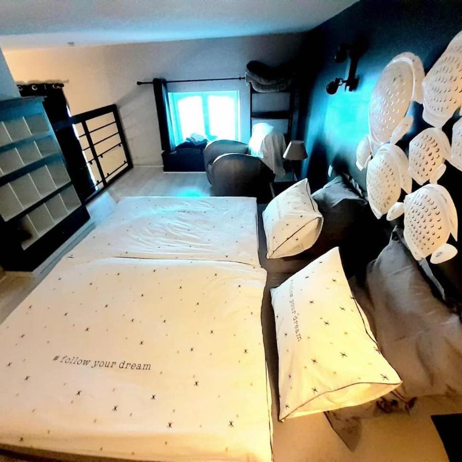 Charmant Studio En Duplex Esprit Loft Avec Balcon Vue Mer, Et Piscine Exterieure Ле-Круазік Екстер'єр фото